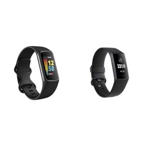 Fitbit Charge 5 Activity Tracker with 6-months Premium Membership Included & Charge 3 Advanced Fitness Tracker with Heart Rate