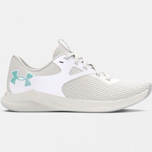 Women's  Under Armour  Charged Aurora 2 Training Shoes White / White Clay / Radial Turquoise 9.5