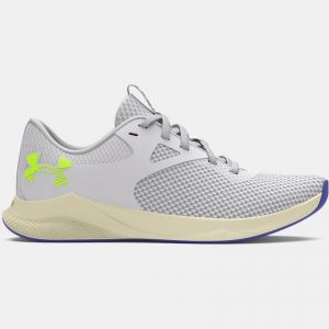 Women's  Under Armour  Charged Aurora 2 Training Shoes Halo Gray / Silt / High Vis Yellow 4