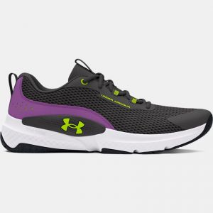 Women's  Under Armour  Dynamic Select Training Shoes Castlerock / Provence Purple / High Vis Yellow 9.5
