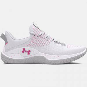 Women's  Under Armour  Dynamic IntelliKnit Training Shoes White / Halo Gray / Astro Pink 7