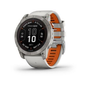 Garmin Fenix 7X Pro Sapphire Solar Edition Titanium Gray Orange Watch
