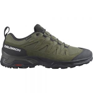 Salomon X-ward Leather Goretex Hiking Shoes Green Man