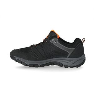 Trespass Fisk Mens Durable Low Cut Black Trainers for Hiking Trekking