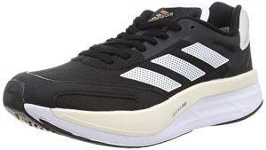 adidas Women's Adizero Boston 10 Running Shoe - Color: Core Black/Cloud White/Gold Metallic - Size: 6.5 - Width: Regular