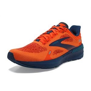 BROOKS Men?s Launch GTS 9 Supportive Running Shoe - Flame/Titan/Crystal Teal - 11