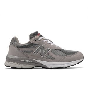 New Balance Men's MADE in USA 990v3 Core in Grey/White Leather, size 5