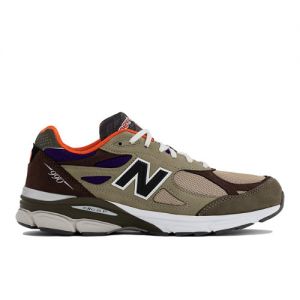 New Balance Men's MADE in USA 990v3 in Brown/Blue Leather, size 6.5