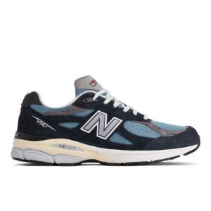 New Balance Men's MADE in USA 990v3 in Blue Leather, size 7.5