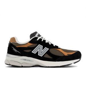 New Balance Men's MADE in USA 990v3 in Black/Brown Leather