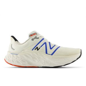 New Balance Men's Fresh Foam X More v4 in White/Blue/Black/Red Synthetic, size 12.5
