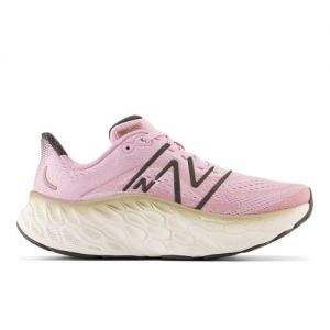New Balance Women's Fresh Foam X More v4 in Pink/Grey/Beige Synthetic, size 9 Narrow