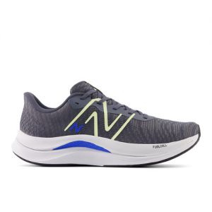 New Balance Men's FuelCell Propel v4 in Blue/Yellow/Grey Synthetic, size 12.5