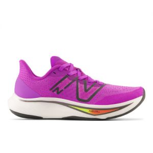 New Balance Women's FuelCell Rebel v3 in Pink/Grey/Orange Synthetic, size 7.5 Narrow