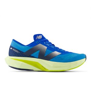 New Balance Men's FuelCell Rebel v4 in Blue/Yellow Synthetic, size 10.5