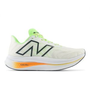 New Balance Women's FuelCell SuperComp Trainer v2 in White/Green/Orange Synthetic, size 7.5 Narrow
