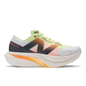 New Balance Men's FuelCell SuperComp Elite v4 in White/Green/Orange Synthetic, size 12.5