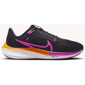 NIKE Pegasus 40 Shoes - Black/Hyper Violet/Laser Orange/White - UK 8