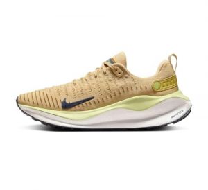 NIKE React Infinity Run Flyknit 4 Mens Trainers Sesame/Purple Ink/Buff Gold (Sesame/Purple Ink/Buff Gold