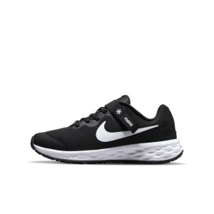 Nike Revolution 6 FlyEase Older Kids' Easy On/Off Road Running Shoes - Black