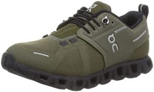 On Womens Cloud 5 Waterproof Textile Synthetic Olive Black Trainers 4 UK