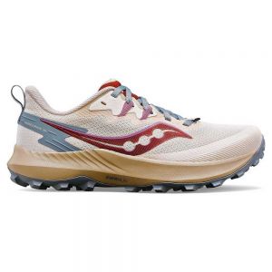 Saucony Peregrine 14 Trail Running Shoes Beige Woman