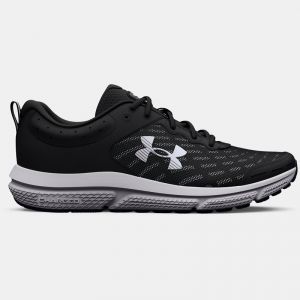Men's  Under Armour  Charged Assert 10 Running Shoes Black / Black / White 13