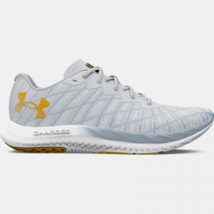 Men's  Under Armour  Charged Breeze 2 Running Shoes Halo Gray / Blue Granite / Tahoe Gold 11