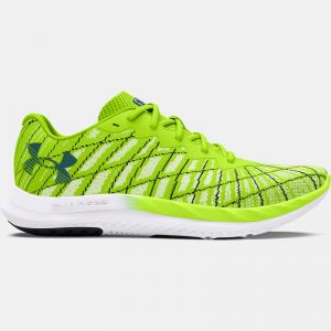 Men's  Under Armour  Charged Breeze 2 Running Shoes High Vis Yellow / Black / Hydro Teal 8