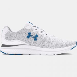 Men's  Under Armour  Charged Impulse 3 Knit Running Shoes White / White / Photon Blue 14