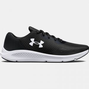 Men's  Under Armour  Charged Pursuit 3 Running Shoes Black / Black / White 12