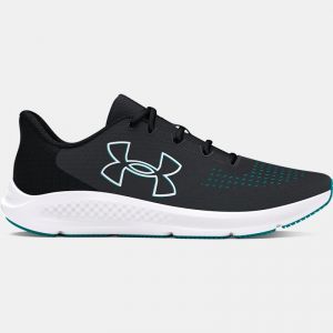 Men's  Under Armour  Charged Pursuit 3 Big Logo Running Shoes Anthracite / Black / White 14