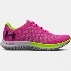 Women's  Under Armour  Flow Velociti Wind 2 Running Shoes Rebel Pink / Mod Gray / Black 3