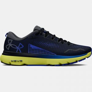 Men's  Under Armour  HOVR? Infinite 5 Running Shoes Black / Lime Yellow / Team Royal 8