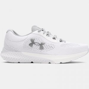Women's  Under Armour  Rogue 4 Running Shoes White / Halo Gray / Metallic Silver 9.5