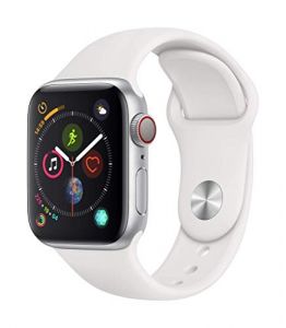 Apple Watch Series 4 40mm - Silver Aluminium Case with White Sport Band (GPS + Cellular) (Refurbished)