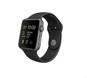 Apple Watch Series 4 44mm - Space Grey Aluminium Case with Black Sport Band (GPS) (Renewed)