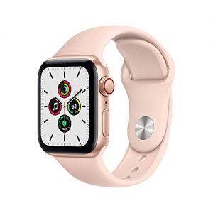 Apple Watch SE 40mm (GPS + Cellular) - Gold Aluminium Case with Pink Sand Sport Band (Renewed)