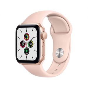 Apple Watch SE GPS (40mm) - Gold Aluminium Case with Pink Sand Sport Band (Renewed)
