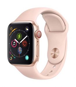Apple Watch Series 4 40mm (GPS + Cellular) - Gold Aluminium Case with Pink Sand Sport Band (Renewed)
