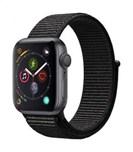 Apple Watch Series 4 40mm - Space Grey Aluminium Case with Black Sport Loop (GPS) (Renewed)
