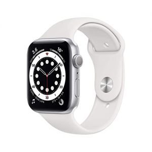 Apple A2292 Watch Series 6 44mm (GPS) - Silver Aluminium Case with White Sport Band (Renewed)