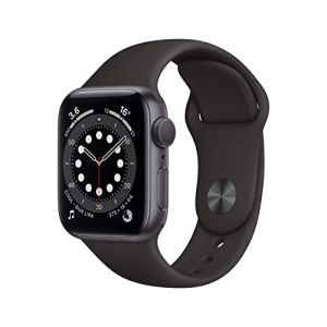 Apple Watch Series 6 40mm (GPS) - Space Grey Aluminium Case with Black Sport Band (Renewed)