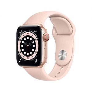 Apple Watch Series 6 40mm (GPS + Cellular) - Gold Aluminium Case with Pink Sand Sport Band (Renewed)