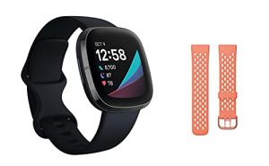 Fitbit Sense Carbon/Graphite Advanced Smartwatch with Tools for Heart Health