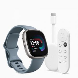 Google Chromecast + Fitbit Versa 4 Smartwatch