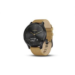 Garmin Vivomove HR Premium Fitness Tracker Smartwatch Black/Tan 010-01850-00