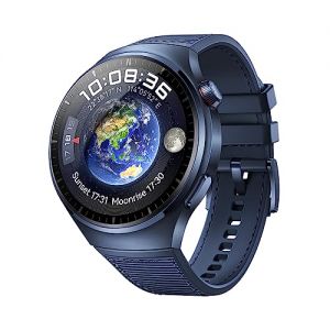 HUAWEI Watch 4 Pro - Space Grade Titanium Alloy Case & Sapphire Crystal Ocean Blue eSIM Mobile Phone Compatible with Android & iOS
