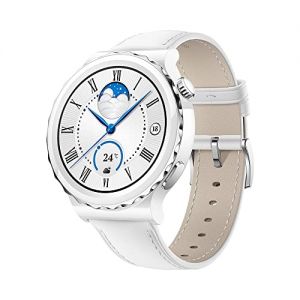 Huawei Watch GT 3 Pro - Smartwatch - 43mm - Ceramic - White Leather Strap