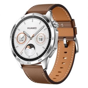 HUAWEI WATCH GT 4 Smart Watch - Up to 2 Weeks Battery Life Fitness Tracker - Compatible with Android & iOS - Health Monitoring with Pulse Wave Arrhythmia Analysis - GPS Integrated - 46MM Leather Brown